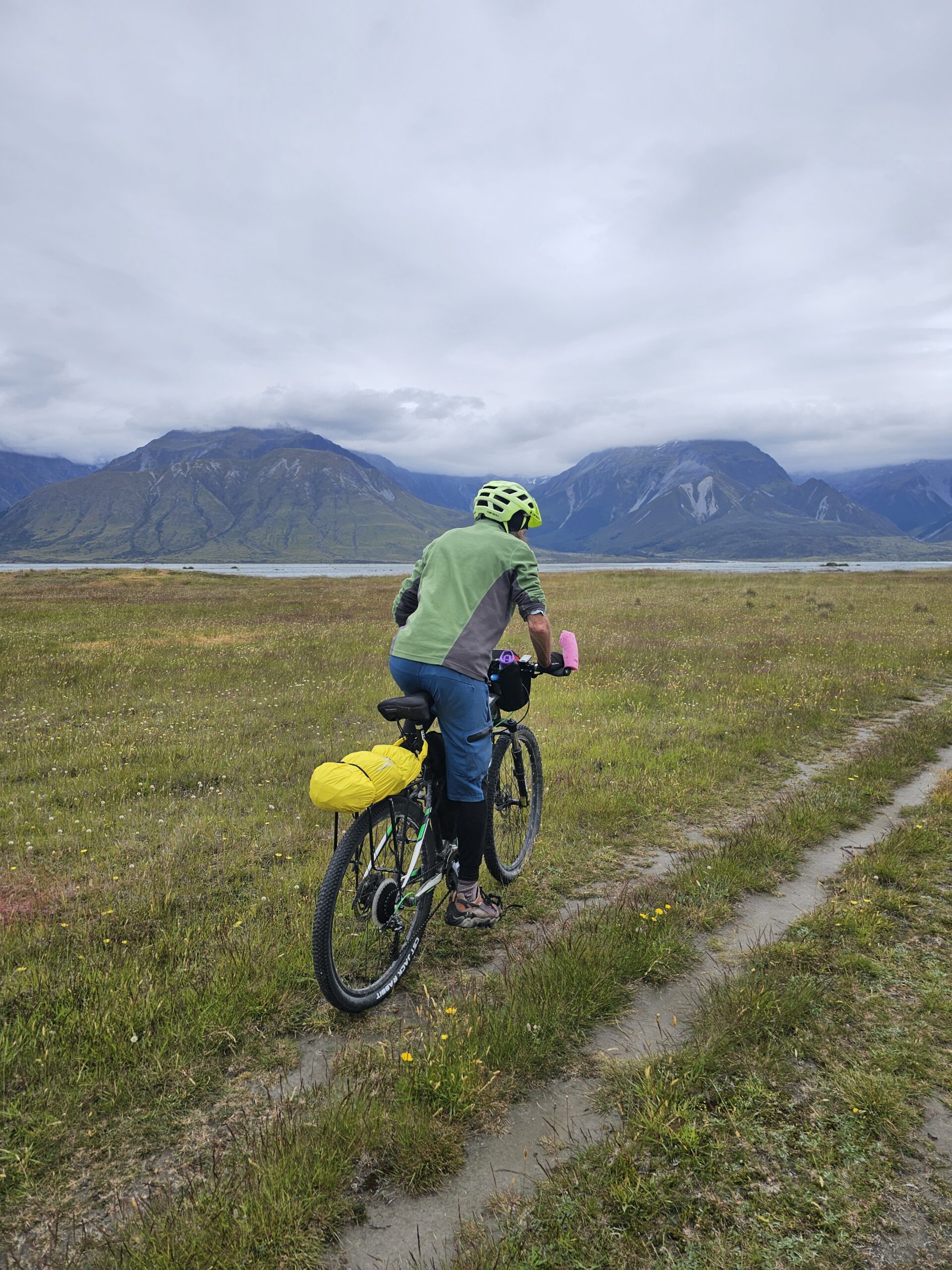 Day 8 – riding up to the head of Lake Pukaki, near Mt Cook